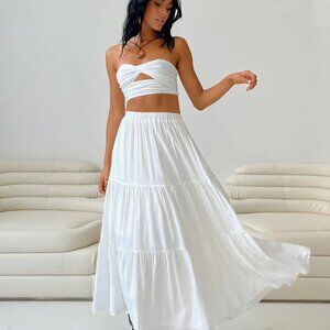 Princess Polly white skirt and top set
